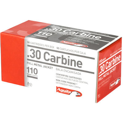 Aguila Ammo 30 Carbine FMJ 110 Grain 50 Rounds [1E