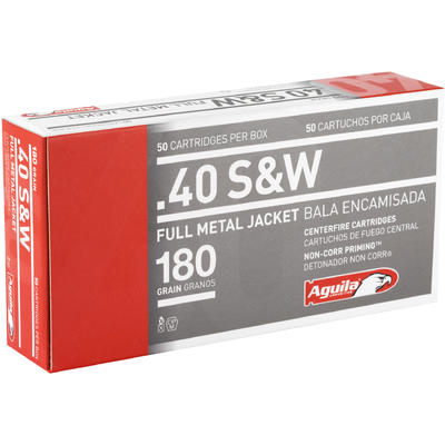 Aguila Ammo 40 S&W 180 Grain FMJ 50 Rounds [1E