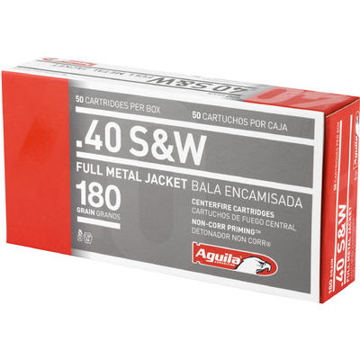 Aguila Ammo 40 S&W 180 Grain FMJ 50 Rounds [1E