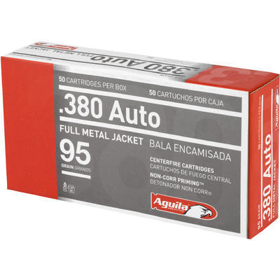 Aguila Ammo 380 ACP 95 Grain FMJ [1E802110]