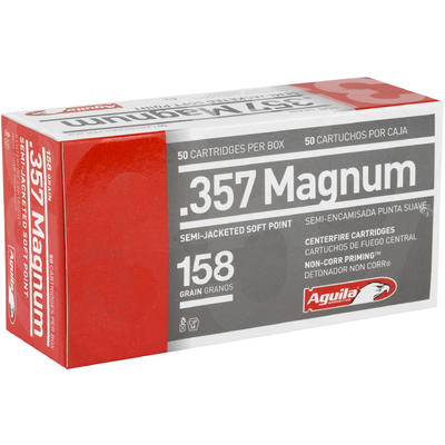 Aguila Ammo 357 Magnum 158 Grain Semi-Jacketed SP