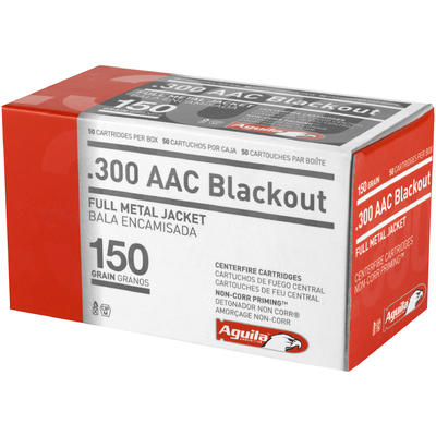 Aguila Ammo 300 Blackout 150 Grain FMJBT 50 Rounds