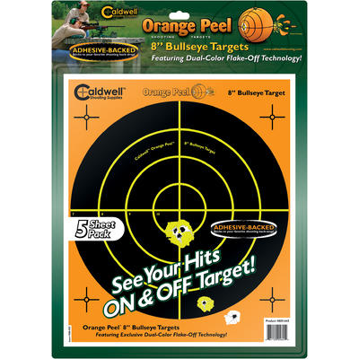 Caldwell Orange Peel Targets Bullseye 8in 5-Pack [