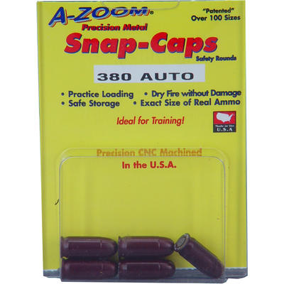 A-Zoom Dummy Ammo Snap Caps 380 ACP 5-Pack [15113]