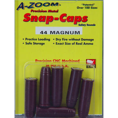 A-Zoom Dummy Ammo Snap Caps 44 Remington Magnum 6-