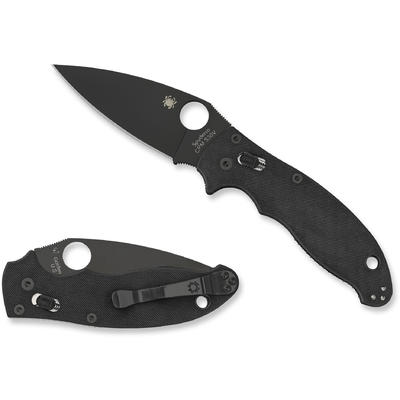 Spyderco Manix 2 Folding Knife Plain Edge Black Bl