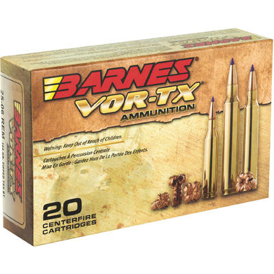 Barnes Ammo Vor-Tx 25-06 Remington 100 Grain TSX B
