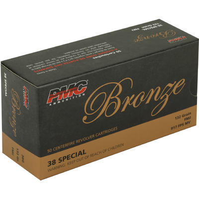 PMC Ammo Bronze 38 Special Target 132 Grain FMJ 50
