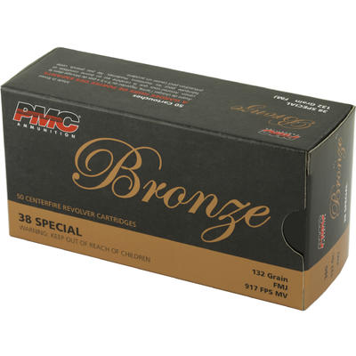 PMC Ammo Bronze 38 Special Target 132 Grain FMJ 50