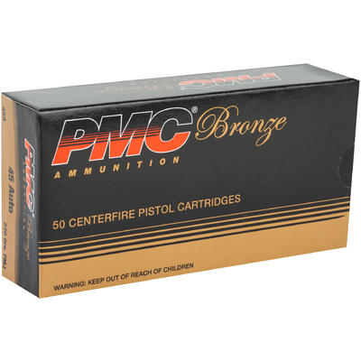PMC Ammo Bronze 45 ACP Target 230 Grain FMJ 50 Rou