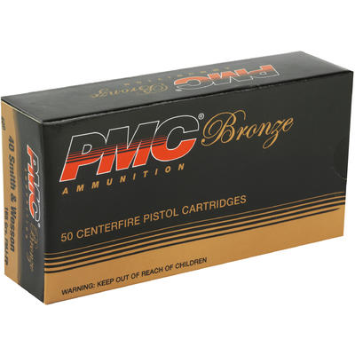 PMC Ammo Bronze 40 S&W 165 Grain FMJ 50 Rounds