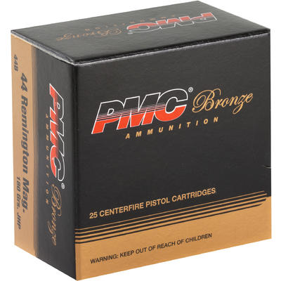 PMC Ammo Bronze 44 Magnum 180 Grain JHP 25 Rounds