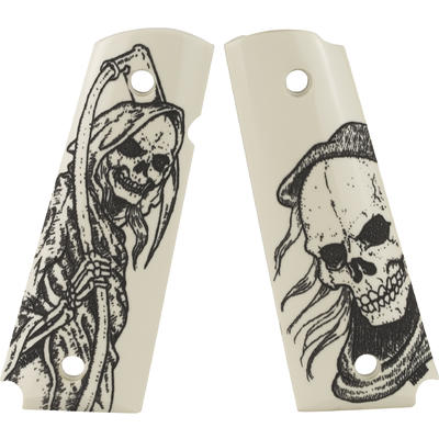 Hogue Govt Ivory Poly Grim Reaper Grip Panels [450