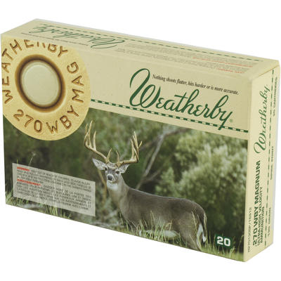Weatherby Ammo 270 Weatherby Magnum Spire Point 13