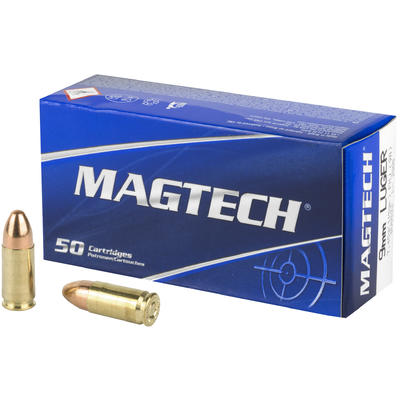 Magtech Ammo Sport Shooting 9mm FMJ 115 Grain 50 R
