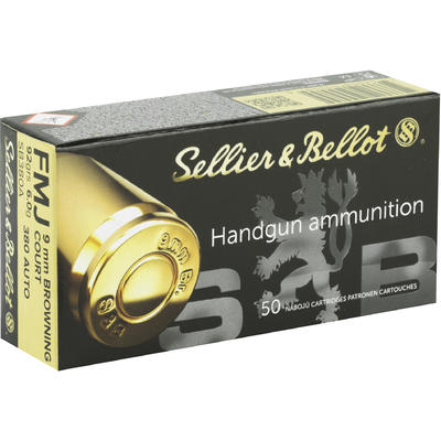 Sellier & Bellot Ammo 380 ACP 92 Grain FMJ 50