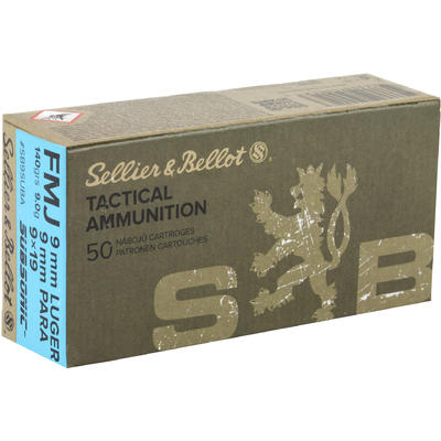 Sellier & Bellot Subsonic Ammo 9mm 140 Grain F