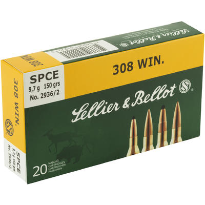 Sellier & Bellot Ammo 308 Winchester SPCE 150