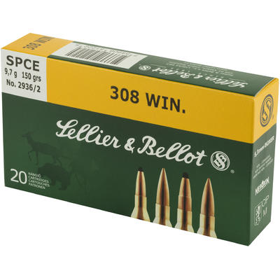 Sellier & Bellot Ammo 308 Winchester SPCE 150