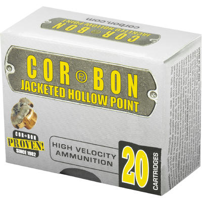 CorBon Ammo Self Defense 9mm+P JHP 115 Grain 20 Ro