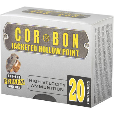 CorBon Ammo Self Defense 9mm+P JHP 125 Grain 20 Ro