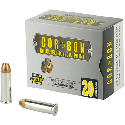 CorBon Ammo Self Defense 38 Special+P JHP 110 Grai
