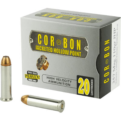 CorBon Ammo Self Defense 357 Magnum JHP 110 Grain