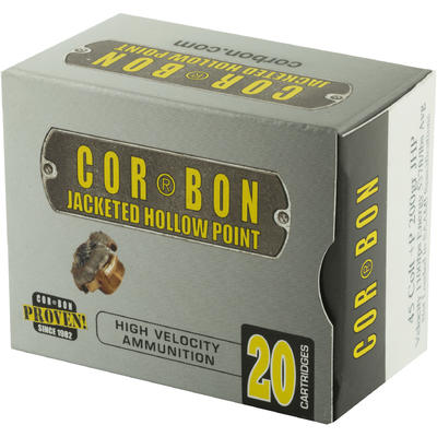 CorBon Ammo Self Defense 45Colt+P JHP 200 Grain 20
