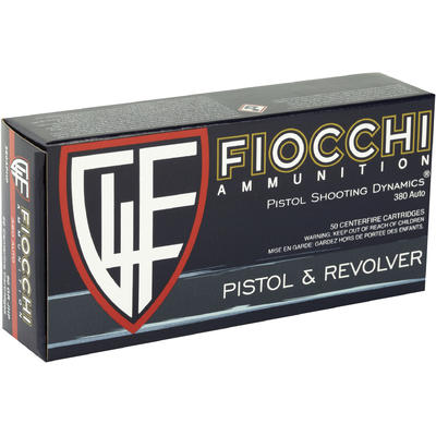 Fiocchi Ammo Shooting Dynamics 380 ACP 90 Grain JH