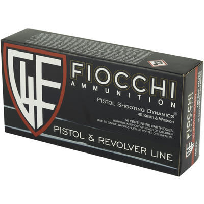 Fiocchi Ammo Shooting Dynamics 40 S&W 180 Grai