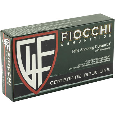 Fiocchi Ammo Shooting 243 Win PSP 70 Grain 20 Roun