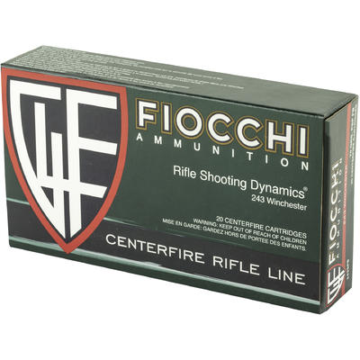 Fiocchi Ammo Shooting 243 Win PSP 70 Grain 20 Roun