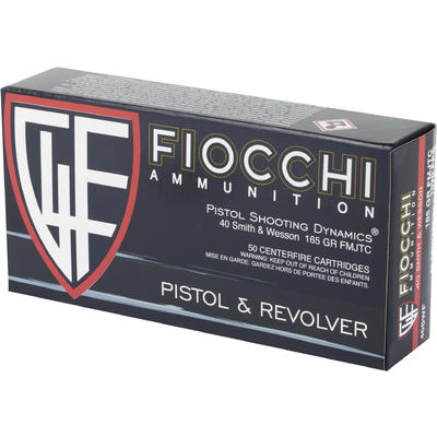 Fiocchi Ammo Shooting Dynamics 40 S&W 165 Grai
