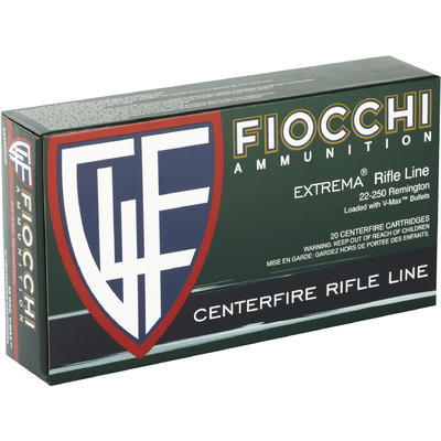Fiocchi Ammo Extrema 22-250 Remington V-Max 55 Gra