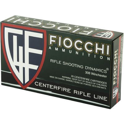 Fiocchi Ammo Shooting 308 Winchester BTSP 165 Grai