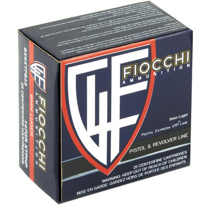 Fiocchi Ammo 9mm 147 Grain XTP 25 Rounds [9XTPB25]