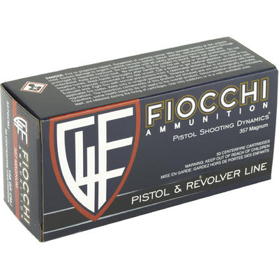 Fiocchi Ammo 357 Magnum 158 Grain Copper Metal JFP