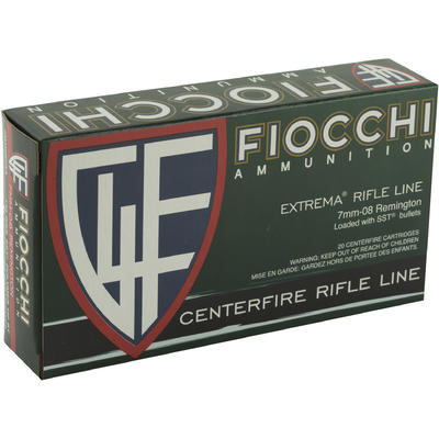 Fiocchi Ammo 7mm-08 Remington 139 Grain SST 20 Rou