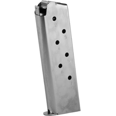 Mec-Gar Magazine 45 ACP 7 Rounds Fits 1911 Nickel
