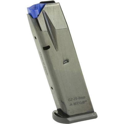 Mec-Gar Magazine CZ 75 9mm 10 Round Blued Finish [