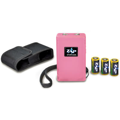 Zap Stun Gun Pocket Lightweight 390,000 Volts Pink