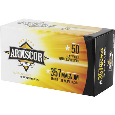 Armscor Ammo 357 Magnum 158 Grain FMJ 50 Rounds [F