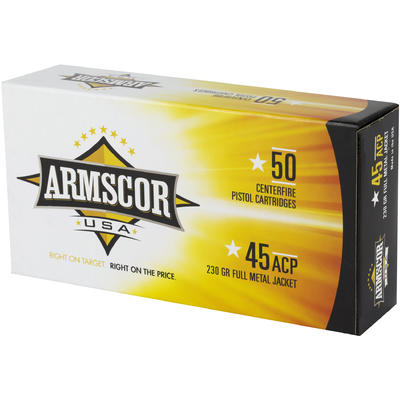 Armscor Ammo 45 ACP 230 Grain FMJ 50 Rounds [FAC45