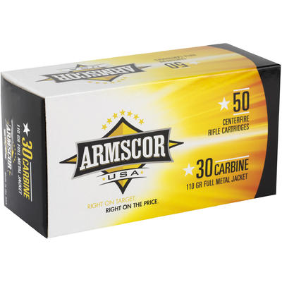 Armscor Ammo 30 Carbine 110 Grain FMJ 50 Rounds [F