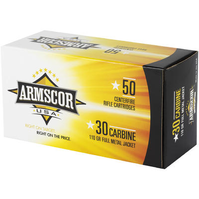 Armscor Ammo 30 Carbine 110 Grain FMJ 50 Rounds [F