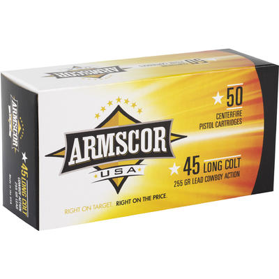 Armscor Ammo 45 Colt (LC) 255 Grain Lead 50 Rounds