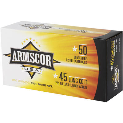 Armscor Ammo 45 Colt (LC) 255 Grain Lead 50 Rounds Armscor Ammo 45 Colt (LC) 255 Grain Lead 50 Rounds