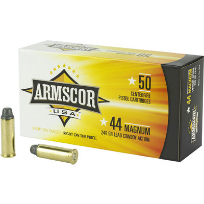 Armscor Ammo 44 Magnum 240 Grain Semi-Wadcutter 50