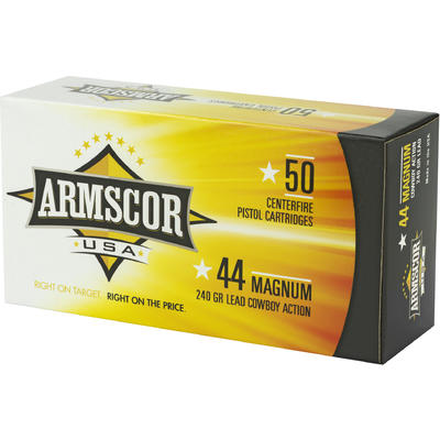 Armscor Ammo 44 Magnum 240 Grain Semi-Wadcutter 50