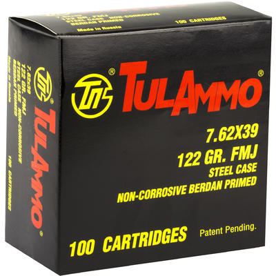Tula Ammo FMJ AK-47 7.62x39mm FMJ 122 Grain Steel